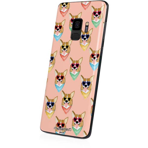 Bouffants and Broken Hearts Corgi Love Galaxy S9 Skin